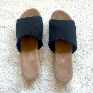 Madden girl black platform sandles